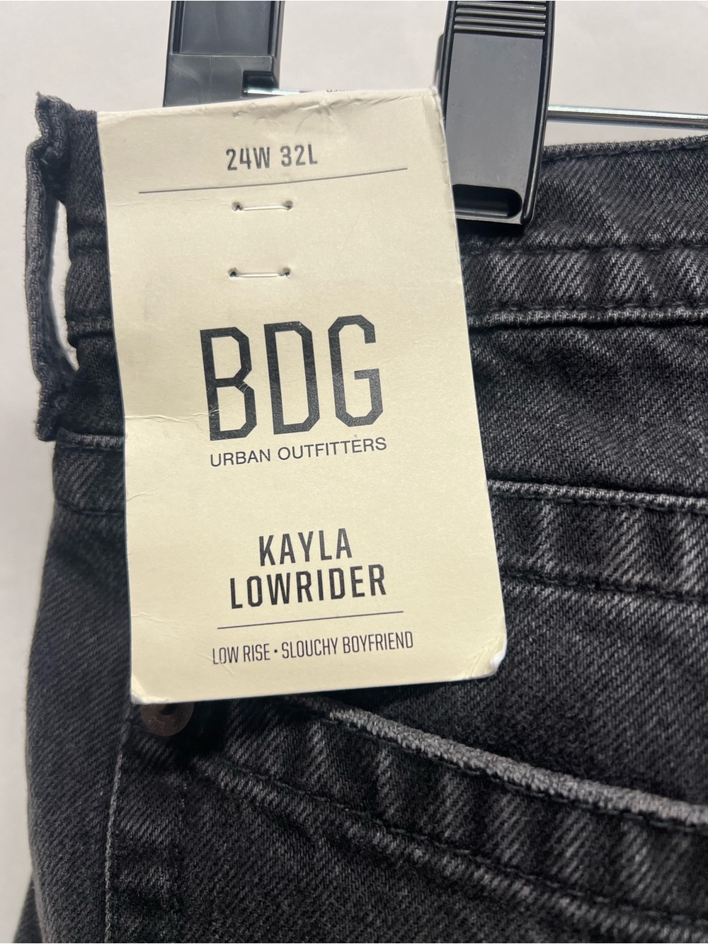 BDG Urban Outfitters Women’s 24W 32L Kayla Lowrider Jeans Black NWT - Picture 6 of 9